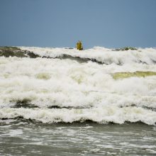 Laikas prie jūros: vieni grožėjosi, kiti – gaudė bangas