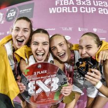 Pakyla: pernai Liubline vykusiame pasaulio merginų  3x3 krepšinio čempionate lietuvėms pavyko laimėti bronzos medalius.