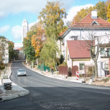 Po remonto atnaujintas eismas Žemaičių gatvės įkalne