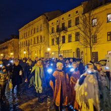 Šv. Martyno žiburiai nušvietė Klaipėdos senamiestį