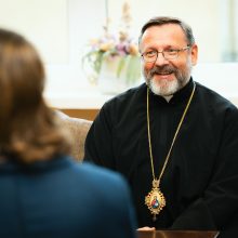 D. Nausėdienė susitiko su Ukrainos graikų apeigų katalikų bažnyčios vadovu