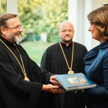 D. Nausėdienė susitiko su Ukrainos graikų apeigų katalikų bažnyčios vadovu