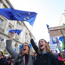 Londone į protestą renkasi „Brexit“ priešininkai