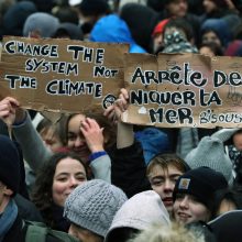 70 tūkst. žmonių Briuselyje dalyvavo demonstracijoje už klimato apsaugą