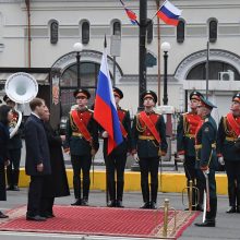 Šiaurės Korėjos lyderis Kim Jong Unas atvažiavo į Rusiją