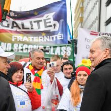 Briuselyje vėl protestuoja Lietuvos ūkininkai: nori didesnių išmokų