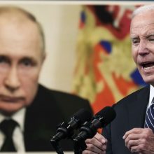 J. Bidenas pavadino V. Putiną „išprotėjusiu kalės vaiku“