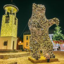 Telšiuose – didžiausios Lietuvoje meškos skulptūros rekordas