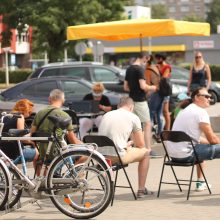 Skiepų autobusiukui uostamiestyje darbo netrūko