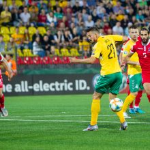 Devyniese rungtynes baigę Lietuvos futbolininkai išplėšė lygiąsias su Liuksemburgu