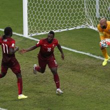 Portugalijos futbolininkai sugebėjo išplėšti lygiąsias rungtynėse su JAV