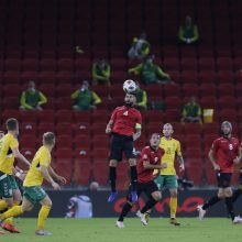 Pergalė, kurios laukta beveik ketverius metus: Lietuvos futbolininkai įveikė albanus