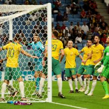 Euforija Australijoje: danus įveikusi nacionalinė futbolo rinktinė žais atkrintamosiose 