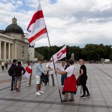 Eitynėmis ir mitingu Vilniuje baltarusiai paminėjo prezidento rinkimų metines 