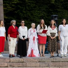 Eitynėmis ir mitingu Vilniuje baltarusiai paminėjo prezidento rinkimų metines 