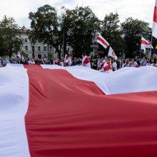 Eitynėmis ir mitingu Vilniuje baltarusiai paminėjo prezidento rinkimų metines 