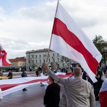 Eitynėmis ir mitingu Vilniuje baltarusiai paminėjo prezidento rinkimų metines 