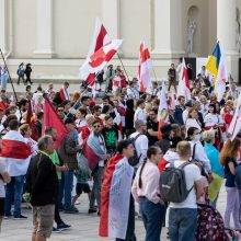 Eitynėmis ir mitingu Vilniuje baltarusiai paminėjo prezidento rinkimų metines 