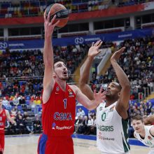 „Žalgiris“ po pratęsimo nusileido be pralaimėjimų žengiančiai CSKA komandai