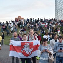 Baltarusijoje tęsiasi protesto akcijos, kol kas smurto neužfiksuota