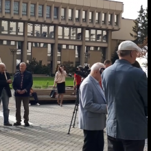 Prie Seimo įvyko tautininkų mitingas: ragino organizuoti referendumus dėl partnerystės