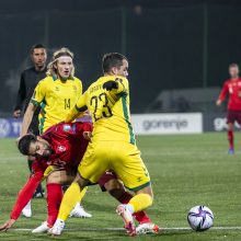 Lietuvos futbolo rinktinei – skaudus šveicarų kirtis