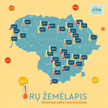 Kelionėms Lietuvoje – orų žemėlapis: karščiausi lankytini taškai šalyje žiemą