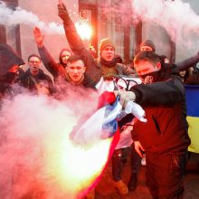 Nacionalistai Kijeve šturmavo rusų kultūros centrą