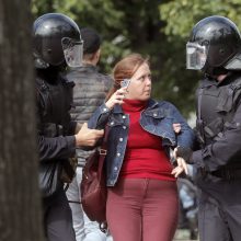 Rusijos policija sulaikė šimtus protestuotojų