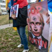 Rusijoje vykstant tariamiems prezidento rinkimams, Vilniuje – protestas prieš V. Putiną