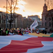 Laisvės dieną Vilniuje minintys baltarusiai: tikime, kad tai darysime ir savo šalyje