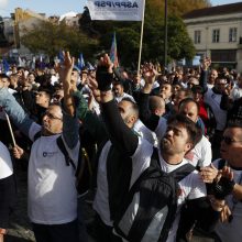 Portugalijos policininkai per eitynes reikalavo didinti atlyginimus