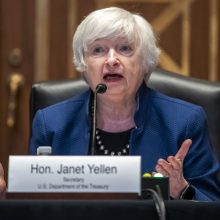 J. Yellen: G-7 šalys turi skubiai areštuoti įšaldytą Rusijos turtą ir siųsti jį į Ukrainą