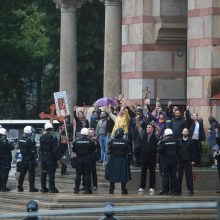 Belgrade per uždraustas „EuroPride“ eitynes suimti 87 žmonės 