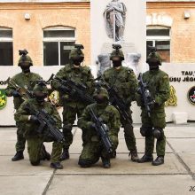 Viename iš „Aitvarų“ dalinių – kovinės vėliavos įteikimo ceremonija 