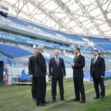 FIFA vadovas: Rusija visiškai pasiruošusi pasaulio futbolo čempionatui 