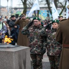 Kauniečiai Kovo 11-ąją išskleidė pusės kilometro trispalvę