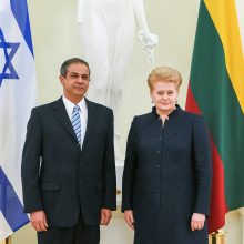 Prezidentė priėmė Izraelio ambasadoriaus skiriamuosius raštus