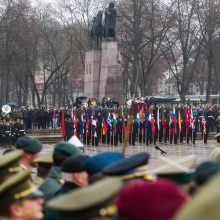 Žmonės sostinėje rinkosi atiduoti pagarbą Lietuvos kariuomenei