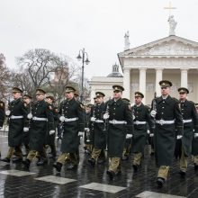 Žmonės sostinėje rinkosi atiduoti pagarbą Lietuvos kariuomenei