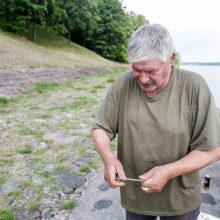 Kauno marių pakrantėje – laikini Gedimino stulpai