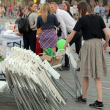 Prie bendro stalo susėdo šimtai kauniečių