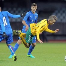 Lietuvos jaunimo futbolo rinktinė sužaidė lygiosiomis su galingais italais