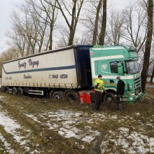 Slidūs keliai – spąstai vilkikams