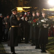 Virš tūkstančio žmonių Laisvės gynėjų dieną minėjo prie Seimo