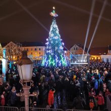 Klaipėdoje nušvito Kalėdų eglė