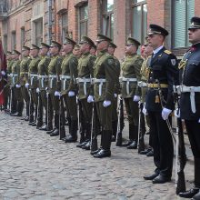 Kauno senamiestyje iškilmingai pagerbti tarpukario žydų kariai