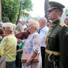 Kauno senamiestyje iškilmingai pagerbti tarpukario žydų kariai