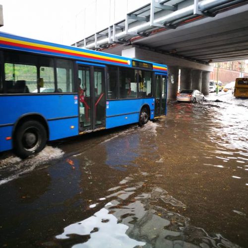 Klaipėdoje patvino gatvės  © Vytauto Petriko nuotr.