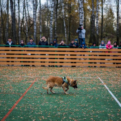 Policijos ir pabėgėlių susitikimas Rukloje  © Elijaus Kniežausko nuotr.